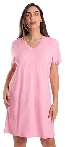 Sleeveless Nightgown, Solid Pink
