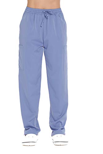 Stretch Solid Scrub Pants for Women, Ceil
