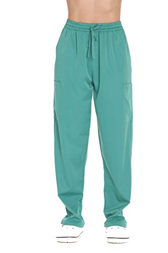 Stretch Solid Scrub Pants for Women, Surgical Green