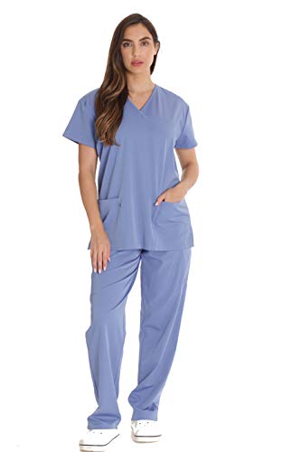 Stretch Solid Scrub Sets for Women, Ceil Stretch Fabric