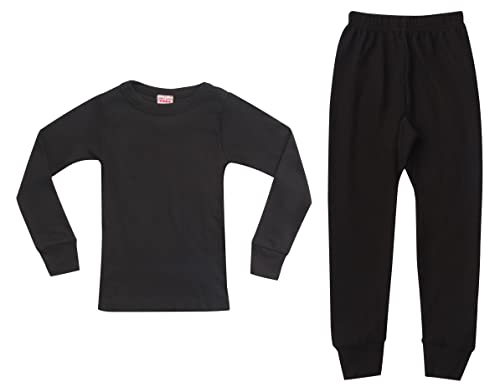 Thermal Underwear Set for Girls, Black