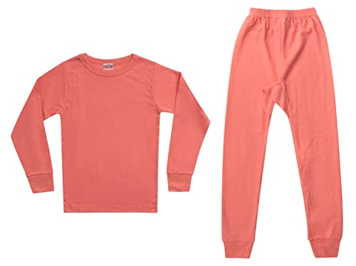 Thermal Underwear Set for Girls, Coral