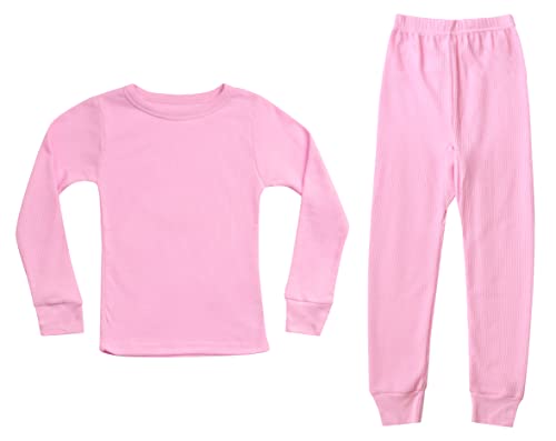 Thermal Underwear Set for Girls, Pastel Pink