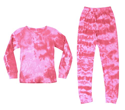 Thermal Underwear Set for Girls, Tie Dye - Pink