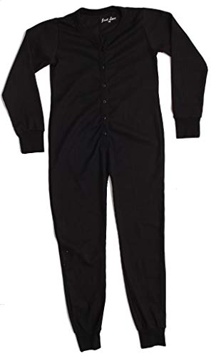 Thermal Union Suits for Girls Black