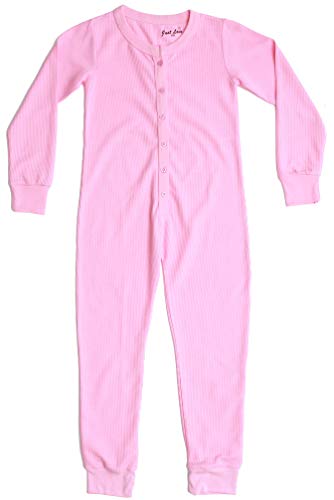 Thermal Union Suits for Girls, Pink