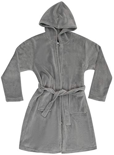 Velour Solid Robes for Girls, Grey