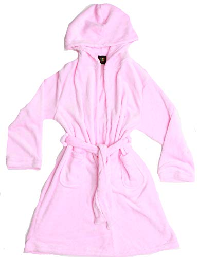 Velour Solid Robes for Girls, Light Pink