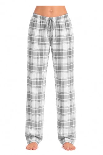 Women Buffalo Plaid Pajama Pants Sleepwear, Plaid - Grey