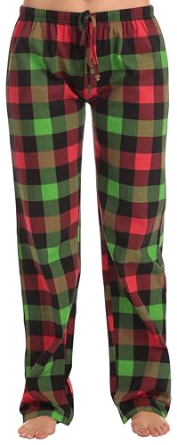 Women Buffalo Plaid Pajama Pants Sleepwear, Xmas Plaid