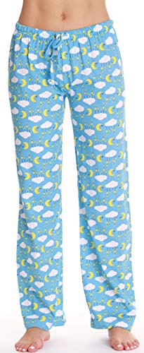 Women Pajama Pants Sleepwear, Blue - Celestial