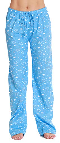 Women Pajama Pants Sleepwear, Blue - Stars