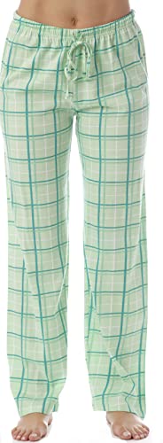 Women Plaid Pajama Pants Sleepwear, Mint Plaid