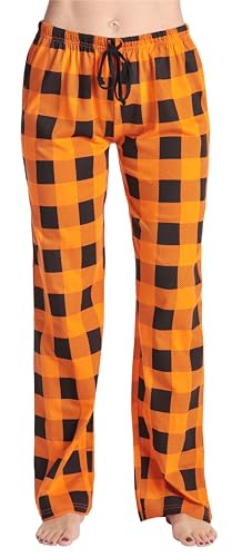 Women's Buffalo Plaid Pajama, Buffalo Plaid - Orange Black