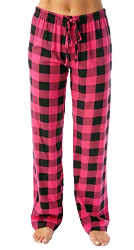 Women's Buffalo Plaid Pajama, Fuchsia Black Buffalo Plaid