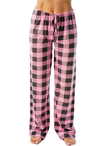 Women's Buffalo Plaid Pajama, Pink Charcoal Buffalo Plaid