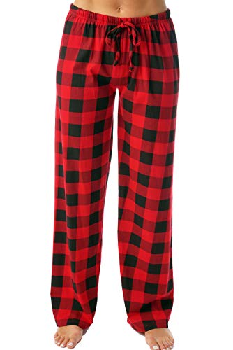 Women's Buffalo Plaid Pajama Pants, Red Black Buffalo Plaid