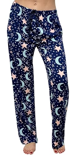 Women's Pajama Pants, Navy - Soft Sky