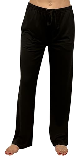 Women's Pajama Pants, Solid Black