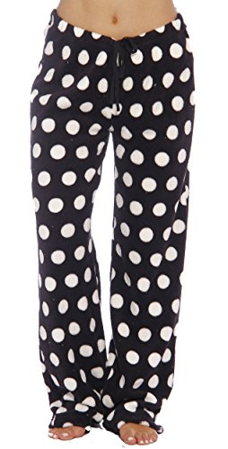 Women's Plush Pajama Pants, Dots