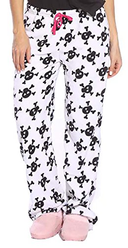Women's Plush Pajama Pants, Skulls