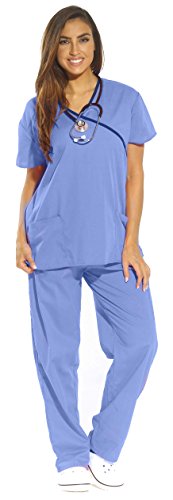 Women's Scrub Sets, Ceil With Navy Trim