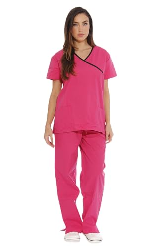 Women's Scrub Sets, Primrose With Black Trim