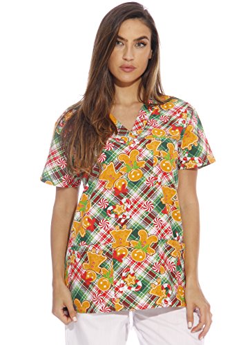Women's Scrub Tops, Gingerbread