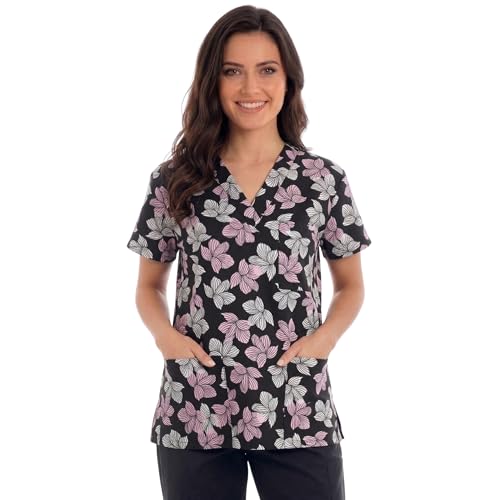 Women's Tops, Black - Windblown Floral