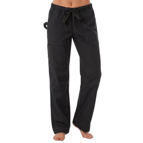 Women's Utility Scrub Pants, Black Utility
