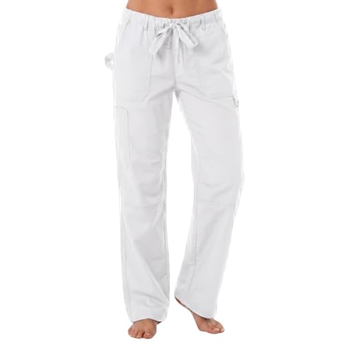 Women's Utility Scrub Pants, White Utility