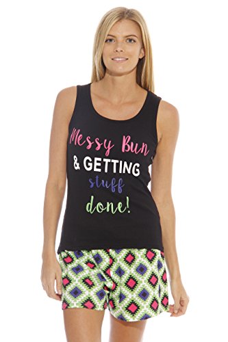 Women Sleepwear, Messy Bun Black New