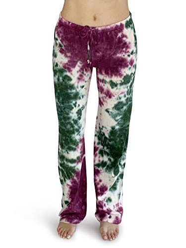 Women Tie Dye Pajama Pants, Tie Dye Olive Rust