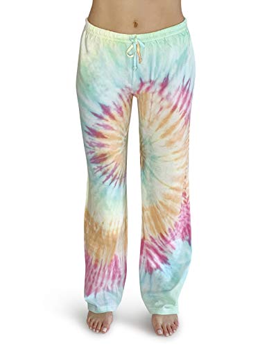 Women Tie Dye Pajama Pants, Tie Dye Pastel Swirl
