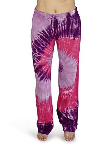 Women Tie Dye Pajama Pants, Tie Dye Purple Swirl