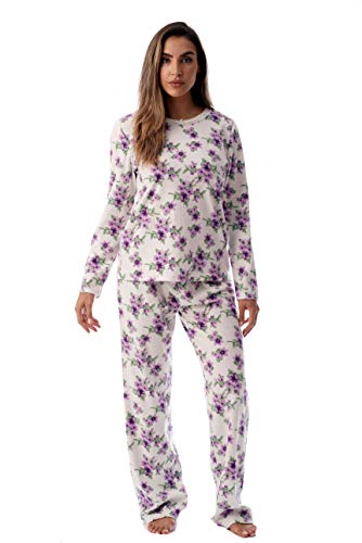 Womens Printed Thermal Fleece Sets, Antique Floral