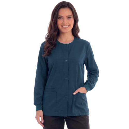 Womens Solid Jacket, Caribbean Blue