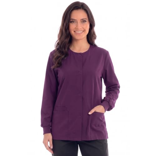 Womens Solid Jacket Eggplant