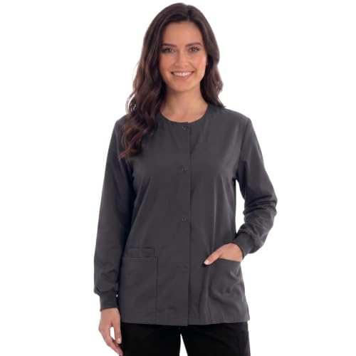 Womens Solid Jacket, Steel Grey