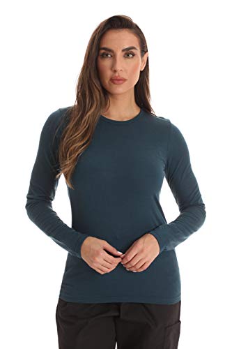 Womens Underscrub Top, Carribean Blue