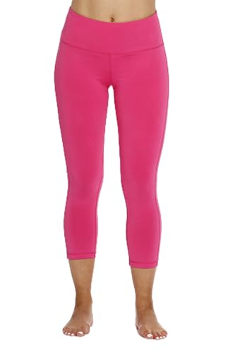 Yoga Capri Pants For Women, Magenta