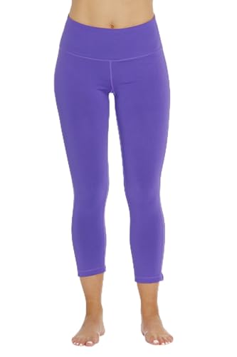 Yoga Capri Pants for Women, Purple